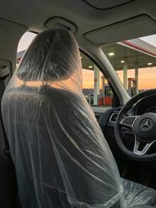 Disposable Car Seat Covers, Transparent Dustproof Seat Covers, Waterproof And Stain-Resistant, Universal Protective Film, Suitable For Various Car Seats Such As Sedans And Trucks, Lightweight And Foldable, Keeping The Car Interior Clean. - Multicolor - View 5