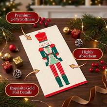 20/40/60pcs Pink & Brown Nutcracker Christmas Paper Napkins, 2-Ply Disposable Christmas Table Napkins, Suitable For Holiday Parties, Christmas Dinner Table Decor - Christmas - View 11