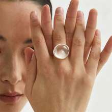VKHK 1 Pc Elegant Transparent Crystal Adjustable Finger Rings For Women Girl Fashion Jewelry Gift Party - Ring - View 2