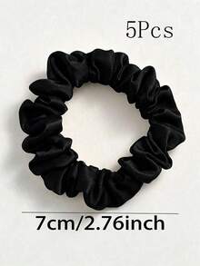 5/10/20/30pcs Women's Small Red Hair Ties, Satin Silk Ponytail Hair Scrunchies, French Elastic Hair Bands, Suitable For Summer, Beach, Wedding, Holiday Gift, Vacation And Other Occasions, Can Be Used As Hair Ties, Hair Accessories, Hair Decorations, Hair Bands, Hair Scrunchies - Multicolor - View 4