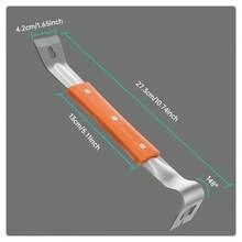Imbot Multi-Function Pry Bar, Durable Stainless Steel Material, Nail Puller + Pry Bar + Scraper + Chisel, Polished, Portable, Suitable For Woodworking, Renovation, DIY - New Anti-slip Handle - View 8
