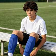 1 Pair/3 Pairs Professional Kids Sports Shin Guards, Honeycomb Anti-Collision Design, Professional Football Shin Guard Equipment - Multicolor - View 8