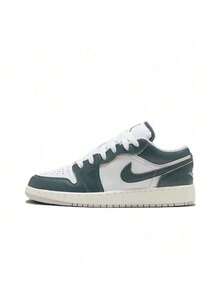 Nike Jordan Air Jordan 1 Low SE Leather Comfortable Versatile Anti-Slip Durable Low-Top Basketball Shoes Green & White - Green and White - View 18
