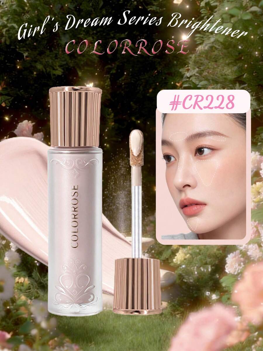 COLORROSE 4.6g 女孩夢幻音樂盒系列高光,粉白發光,適用於中臉、眉骨、額頭、鼻樑高光,全臉覆蓋,自然亮澤妝效,保濕輕盈,細緻補水,不結塊,持久清新妝感 - CR228 - 查看 1