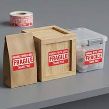 Fragile Stickers, Red Handle With Care Warning Labels, Used For Packages, Boxes, Moving, Shipping And Delivery Transport Labels - Multi-color - View 3