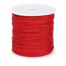 1 Roll Red Braided Nylon Thread Spool, Chinese Knot Making Material, Tassel Making Thread, Lucky Bracelet Making Thread, Necklace Threading Line, Bead Stringing Line, Suitable For Artisans, Jewelry Designers And DIY Enthusiasts, Fashion Bohemian Style, Spiritual Aesthetic, Heat-Resistant Heat-Sealed Red Ribbon, Jewelry Threading Accessories, 0.8mm Tassel Rope - DIY Rope - View 9