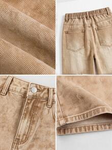 Girls' Casual Fashion Denim Long Pants, Spring/Autumn/Winter New Style - Khaki - View 6