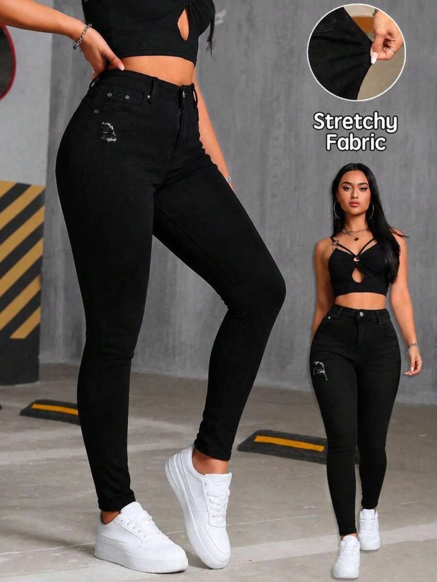 Women Jeans - Black - View 1