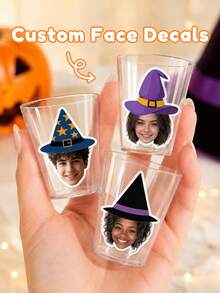 1/28/54pcs Customizable Halloween Shaped Waterproof Oil-Proof PVC Stickers, Perfect For Home Decor, Gift Box Sealing, Window Display, Store Decoration, Suitable For Friends, Family, Colleagues, Party Planners, Applicable For Halloween Party, Costume Party, Family Holiday Gathering, Store Theme Event, - Multicolor 1 - View 2