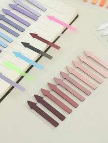 1 buah PET Arrow Index Tab, Semi-Transparan, Dapat Ditulis, Warna Fluorescent Morandi, Lipatan N, Perekat, Pembatas Halaman, Label Klasifikasi Buku, Label Catatan Bacaan Siswa, Tab Indeks Klasifikasi Dokumen Kantor - Satu-Ukuran - View 2