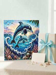 1set Ocean Pearl Art DIY Kit, 3D Beaded Mosaic Canvas Craft With Tropical Fish, Coral Reef And Shell Design, Rhinestone Art Set For Coastal Home Decor, Bathroom Decor, Beach House Display, Creative Handmade Gift And Ocean Themed Craft Project - Ocean DIY Diamond Painting - View 8