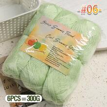 6個 300g Shuman品牌亮面金屬細紗手工編織毛線球 夏季DIY手編織材料 柔軟彩色毛線 - 6團裝 - 查看 17