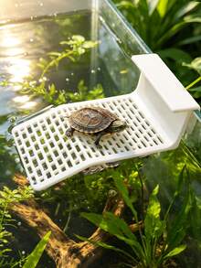 3D Printed Hanging Turtle Basking Platform, Floating Ramp For Fish Tank, Hollow Mesh Structure, Breathable And Draining, Prevents Water Accumulation, Avoids Long-Term Soaking Of Turtle Shell To Prevent Limescale And Bacteria Growth, Protects Turtle Shell Health - Multicolor - View 2