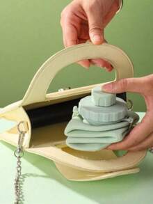 Taza de silicona plegable de gran capacidad portátil, botella de agua retráctil para viajes - Verde - Ver 7
