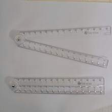 30cm Creative Acrylic Transparent Folding Ruler For Drawing And Measuring, Transparent Design, Minimalist Style, Foldable For Easy Storage And Portability, Student Supplies, Back To School Essential - Transparent - View 6