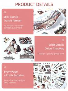 DanSoul 20 Large Sports Aesthetic Planner Sticker Book, Adult Use, Pre-Cut Waterproof Dual-Material Matte PET, Suitable For Scrapbooking, Planner DIY Crafts, Back To School Gift Supplies - Journaling Stickers - View 5