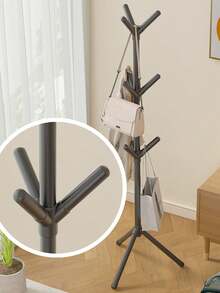 1 Piece Modern Tree-Shaped Hanging Rack Standalone Floor-Standing Hanger, Sturdy Triangular Base, Durable Plastic Material. 360° Rotating Hook, Versatile Storage Device That Saves Space, Suitable For Entryways, Bedrooms, Living Rooms, And Other Areas - Multicolor 2 - View 4
