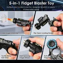 ✨Spooky Season To Christmas Countdown! VIRAL Alloy Metal Fidget Toy Stress Relief, EDC Anxiety Gadget For Adults Teens, Decompression Toy Gift For Halloween Thanksgiving Christmas Stocking Stuffer|Made Me Buy It: Must-Haves To Stock Up On|FYP✨ - Black - View 7