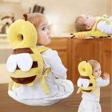 Balo bảo vệ đầu cho bé, phù hợp cho giai đoạn tập đi và tập bò, thiết bị bảo vệ bé tập đi với họa tiết Giáng Sinh, balo bảo vệ đầu cho bé có thể điều chỉnh, họa tiết ong (hình ong) - Màu vàng - Xem 1