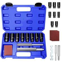 10pcs Locking Wheel Nut Removal Socket Set, 18–25mm Alloy Wheel Bolt Extractor, Strong And Durable - 10pcs/Set - View 7