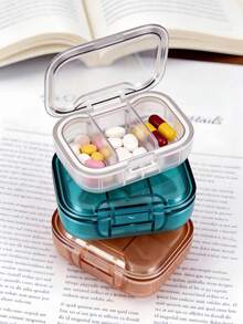 1pc Mini Portable Sealed Silicone Pill Box, Portable Weekly Pill Organizer, Ultra-Small 3-Compartment Dust-Proof Pill Storage Box, Dust-Proof And Moisture-Proof Medicine Storage Organizer, Suitable For Daily Medication, Travel Or Home Use, Travel Essential - Multicolor - View 7