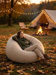 Solid Color Soft Inflatable Bean Bag Sofa, Foldable Portable Comfortable Leisure Lounge Chair, Suitable For Adults And Families, Indoor Outdoor Camping Summer Use - Multiple Styles - View 21