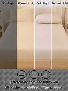 Camel Brushed Soft & Comfortable 3 PiecesBedsheet Set - Apricot - View 9