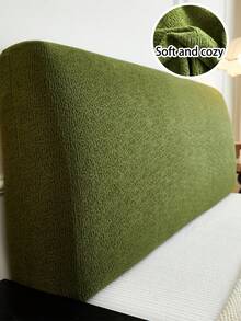 1pc Elastic Wear-Resistant 3D Jacquard Bed Head Cover, Modern Minimalist Dust-Proof Washable Bed Head Cover, Skin-Friendly Comfortable Soft Touch Bed Head Protector, Suitable For All Seasons, Bedroom Decor - Green - View 12