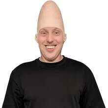 Halloween Conehead Alien Mask, Egg-Shaped Head Cover, Party Prank Cosplay Prop - Multicolor - View 3