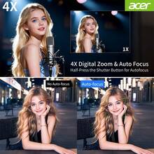 Acer Action Camera, 75MP Interpolated Pixels, 270° Electric Rotating Lens, 4x Digital Zoom, 1.69-Inch Touchscreen, Supports External Microphone, Entry-Level Handheld Camera, Vlog Outdoor Travel WIFI Portable Recorder - View 6