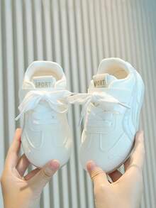 Children's Fashion New Style Training Shoes With Comfortable Lining - White - View 3