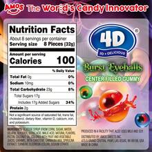 AMOS 4D Burst Eyeballs Gummy Candy - Halloween Party Favors, Scary Fun Center-Filled Gummies For Kids & Adults, 240g - Eyeballs - 1pc - View 7