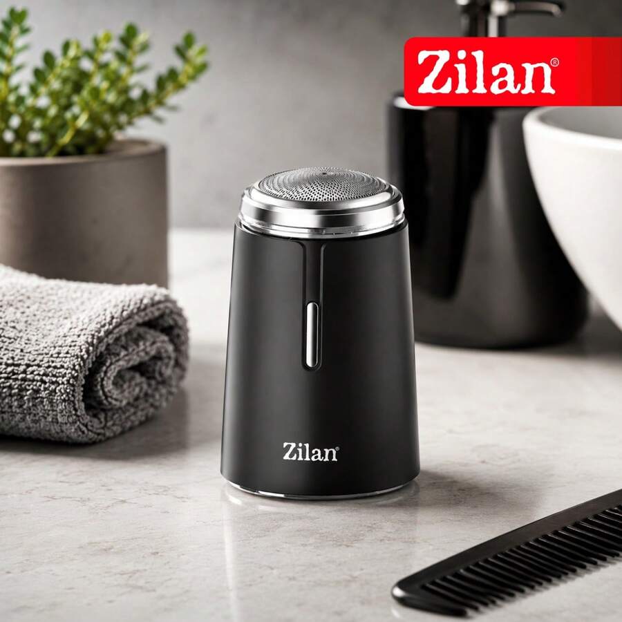 Zilan ZLN8795 Mini Electric Shaver, IPX7 Waterproof, Stainless Steel Blade, Power Button - Black - View 1