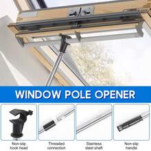 1.86m Skylight Opening Pole For Velux GGL/GGU Windows, Adjustable Multi-Section Operating Pole For Home Daily Use - 1.86M - View 5