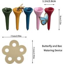 5pcs Random Color Bee Waterers + 1 Base Set – Plastic Insect Water Cups, Attract And Nourish Bees, Suitable For Gardening And Urban Agriculture - Bee and Butterfly Water Dispenser - View 3