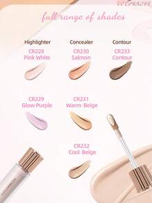 COLORROSE 4.6g Girls Dream Music Box Series Liquid Concealer, Warna Salmon, Cakupan Penuh, Hasil Akhir Alami Bercahaya, Melembapkan & Ringan, Halus & Menghidrasi, Tidak Menggumpal, Tampilan Segar Tahan Lama - CR230 - View 8