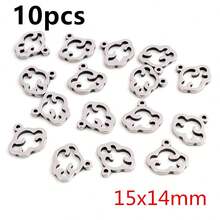 10pcs Stainless Steel Feather Leaf Moon Star Heart Small Charms Pendant For Earrings Necklace Bracelet DIY Jewelry Making Accessories - Stainless Steel Small Pendant - View 18