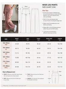 Autumn Back To School Commute Cargo Pocket Casual Sports Long Pants Pink - Pink - View 5
