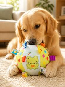 1/2pcs Pet Training Balls, Chew Toys With Built-In Bell, Squeaky Sound Balls, Dog Training Balls, Suitable For Small And Puppy Dogs, Indoor And Outdoor Use, Ideal For Large, Medium And Small Dogs, Perfect For Dog Play And Entertainment - Multicolor - View 4