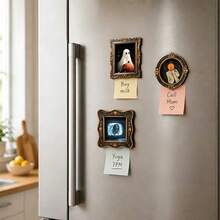 1pc Mini Photo Frame Style Refrigerator Magnet, Fun Pumpkin Ghost Pattern, Great Decorative Prop, Holiday Gift - A - View 5