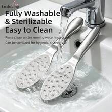 LUSLUKING Stainless Steel Foot File, Dual-Sided Callus Remover For Feet, Professional Pedicure Foot Scrubber, Coarse & Fine Heel File, Easy To Clean, Washable & Reusable For Smooth Soft Fee - Multicolor - View 4