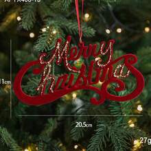 Luxury And Exquisite Red Flocked Christmas Ornament, Christmas Tree Decoration, Snowflake, Reindeer, Bow, Bell Pendant, Christmas Ornament, Christmas Gift. - Multicolor - View 17