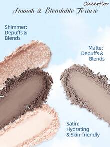 CHEERFLOR Palet Eyeshadow 4 Warna Seri Sweet Closing Notes 4g, Dua Warna, Kombinasi 4 Warna Multifungsi 2-in-1, Hasil Akhir Matte, Glitter, dan Satin, Riasan Mata Tahan Lama, Anti Luntur dan Tidak Berjatuhan - CFR1150 - View 9