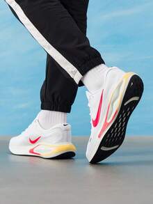 Men's Running Shoes NIKE JOURNEY RUN 26 Summer New Year Casual Running Shoes FN0228-110 - White/Bright Deep Red/Elegant Topaz/Black - View 4