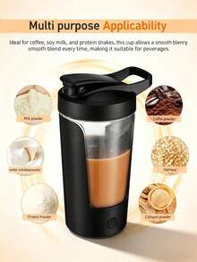 450ml Electric Shaker Cup, Built-In 500mAh Battery USB Rechargeable Automatic Stirring Cup, IPX5 Waterproof Portable Mixing Shaker Cup, Suitable For Protein Powder, Coffee, Matcha, Milkshake - Multicolor - View 7