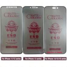 Yezodawee 2 buah Film Pelindung Privasi Matte Keramik Lembut, Kompatibel dengan iPhone 18 Pro Max/Phone 18 Pro/Phone 17 Pro Max/17/16 Pro Max/16 Pro/16 Plus/16/15 Pro Max/14 Pro Max Seri Lengkap, Anti Sidik Jari, Anti Gores, Anti Intip, Mudah Dipasang, Film Pelindung Privasi Ponsel - 2 buah - View 8
