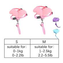 Cute Angel Wings Rabbit Harness And Leash Set, Adjustable Anti-Escape Rabbit Leash, Breathable Outdoor Leash, Suitable For Baby Rabbits, Guinea Pigs, And Other Small Pets - Multicolor - View 5