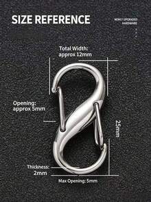 1pc/4pcs/8pcs S-Shaped Adjustable Buckle, Backpack Key Chain Bag Strap Adjustment Buckle, 8-Shaped Buckle, Metal Accessories, Adjustable Chain Pull Buckle, Chain Shortening Buckle, Metal Chain Shoulder Strap Key Spring Buckle, Hardware Accessories - S-type Adjustment Buckle - View 11