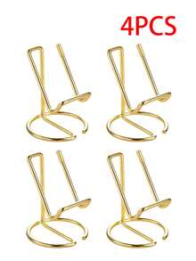 1/2/4pcs Metal Alloy Phone Stand, Minimalist Desktop Phone Holder, Suitable For Living Room, Bedroom, Office Desk, Study - Gold - View 15