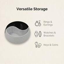 Yin Yang Shaped Detachable Storage Bowl, Ring Earring Watch Key Jewelry Small Item Organizer, Minimalist Desktop Home Decor Ornament, Beautiful And Convenient - Multicolor - View 8